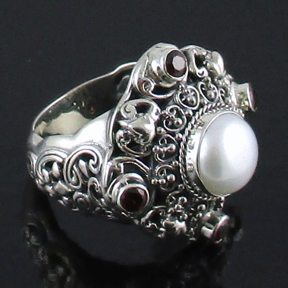 Robert Manse Cultured Mabe' Pearl Ring - Picture 7 of 8
